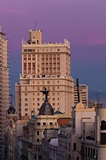 Plaza: Spain, Madrid, Centro Area, elevated view