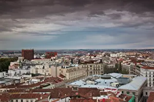 Madrid: Spain, Madrid, elevated city view from the