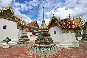 Spire: Spires of Chedis at Wat Pho temple, Bangkok, Thailand