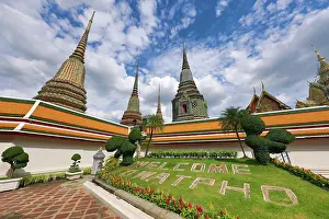 Spire: Spires of Chedis at Wat Pho temple, Bangkok, Thailand