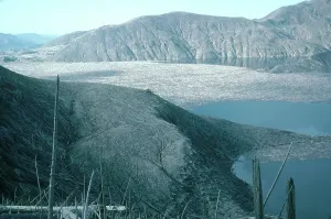 Spirit: Spirit Lake with Debris from Mount St. Helens Eruption