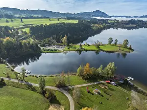 Topviews: Sports facility and bathing area, lake Rottachsee, at