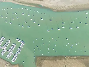 Boats: Sports and fishing boats at the marina of the fishing village of Sancti Petri