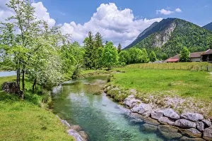 Upper: Spring Landscape with Mahlbach, Eschenlohe, Loisachtal