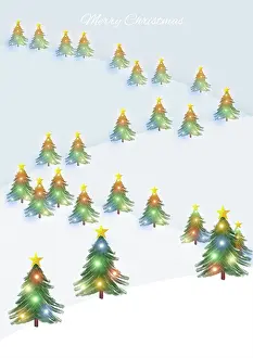 250619: Spruce trees with Christmas lights and starwInter