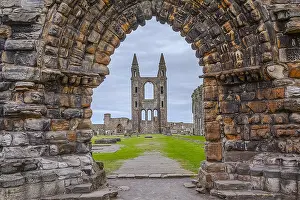 Fife: St Andrews Cathedral - entrance portal and view