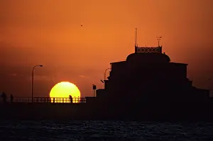 Piers: St Kilda Pier at sunset Melbourne