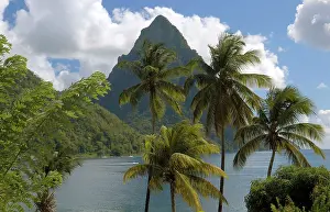 Yachts: St Lucia - the Bay at Soufriere with Gros Piton