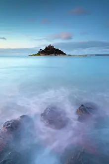 Marazion: St Michael's Mount - seascape view from Marazion