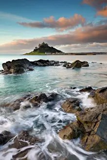 Marazion: St Michael's Mount - seascape view from Marazion