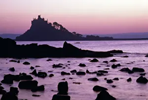 Michaels: St. Michael's Mount at sunset - Cornwall UK