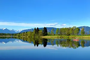 Karwendel: Staffelsee, at back Karwendel Mountains, Uffing