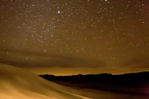 Eureka: Starry night sky over Eureka sand-dunes, high dunes