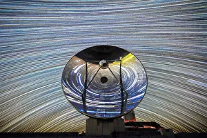 Astronomical: Startrail of about 500 shots in front of the Swedish