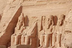 Artwork: Statues Pharaoh Ramses II Rock Temple Abu Simbel