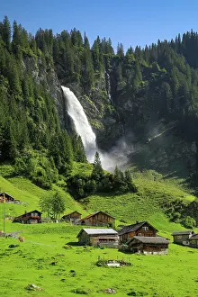 Hundred: Stcubifall, 100 m, Alp A sch, Uri, Switzerland, Europe