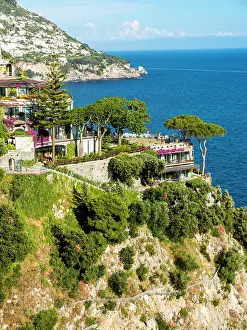 Amalfi: Steep coast with southern vegetation, near Positano