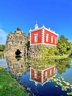 Stein: Stein Island with artificial volcano, KulturstiftungVilla