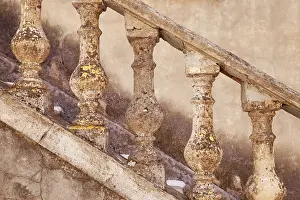 Step: Stone Balusters and staircase leading to