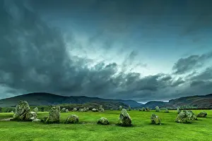 Midlands: Stone circle with dramatic clouds, Keswick, Yorkshire