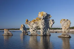 Stacks: Stone column Gamle Hamn - Faroe island - Gotland, Sweden