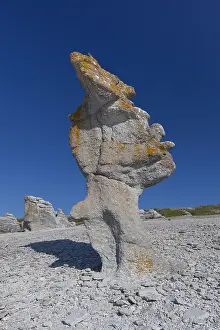 Stacks: Stone columns at Langhammar - Faroe island - Gotland, Sweden