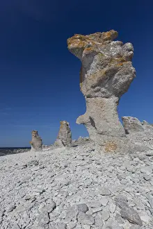 Stacks: Stone columns at Langhammar - Faroe island - Gotland, Sweden