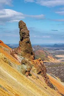 Landmannalaugar: Stone formation, Landscape near Landmannalaugar