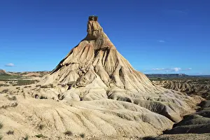Sandstone: A stony natural monument in an arid desert environment under