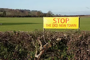 Protest: Stop the New Eco Town Campaign Banner