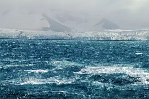 Caused: Stormy sea caused by katabatic wind (blowing from land)