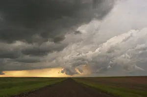 Storms: Stormy sky at sunset over South Dakota. USA