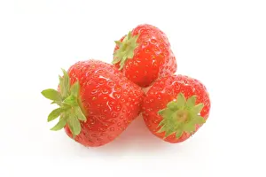 Strawberries: Strawberries - three in studio