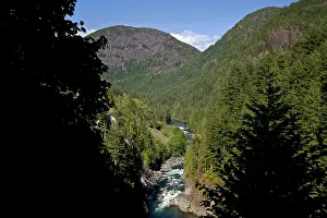 Peebles: stream waterfall Gold River, Vancouver Island