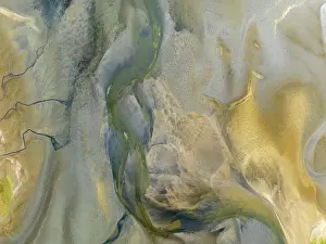 Tides: Streams and marshes at low tide in the wetlands of the Walvis Bay lagoon