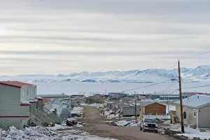 Inuit: Street in Pond Inlet leading to Nafin Bay