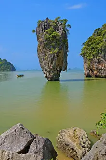 Steep: Striking rock formation on Khao Phing Kan Island