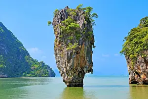 Steep: Striking rock formation on Khao Phing Kan Island