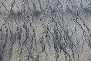 Abstracts: Structure Sand Iceland Sand at beach Snaefellsnes, Icel