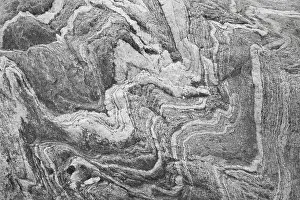 Magdalenefjord: Structures at a granite stone at glacier Gullybreen