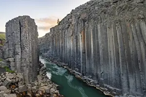 Valleys: Studlagil Basalt Canyon, gorge in the Jokuldalur Valley