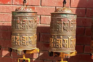 Kathmandu: Stupa of Bodnath Prayer-wheel