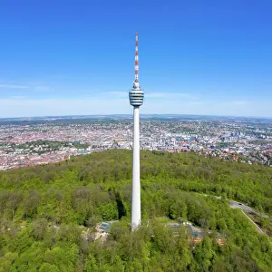 Quadrilateral: Stuttgart TV Tower Stuttgart Tower Skyline Aerial