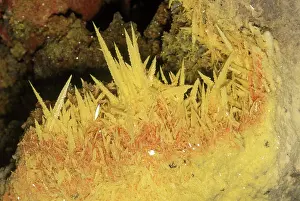 Fumarole: Sulfur Crystals