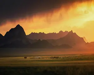 Tent: Summer evening in Khovd province, Mongolia, Asia