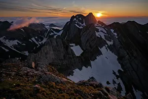 Daybreak: Summit of the Altmann at sunrise, Wildhaus, Appenzell