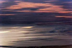 Pans: Sunlight patterns on salt pans, Ngorongoro