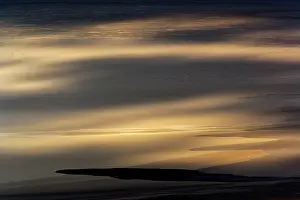 Pans: Sunlight patterns on salt pans, Ngorongoro