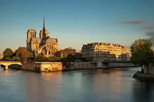 Spire: Sunrise over Cathedral Notre Dame along