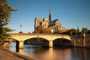 Spire: Sunrise over Cathedral Notre Dame along